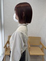 トレヘアー 京都 烏丸(tRe hair) Bob × ピンクベージュ