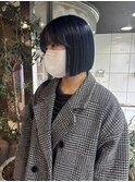 ネイビーブルー　ボブカット　【KAYO】