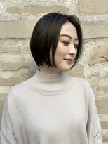 ビュートリアム265(BEAUTRIUM 265)&nbsp;大人のニュアンスショートボブ  前髪なし 黒髪 銀座 有楽町