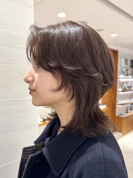 ピークアブー アヴェダ ギンザシックス(PEEK-A-BOO AVEDA GINZASIX) ミディアムウルフレイヤー 顔まわりデザイン フェイスレイヤー