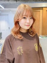 テトラ バイ ネオリーブ 横浜西口店(tetra by neolive)&nbsp;オレンジカラー横浜デザインカラーレイヤーカット　N