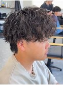 メンズ波巻きスパイラルパーマシャドウパーマツイストパーマ緩め