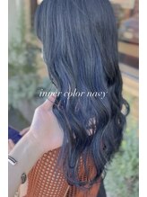 メロメロウ(Melo mellow)&nbsp;インナーカラー×ネイビーブルー