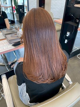 【DIFINO 青山】テラコッタブラウン/ストレート/艶髪/ロング