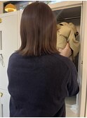 透明感カラーブリーチなしダブルカラーラベンダーベージュ