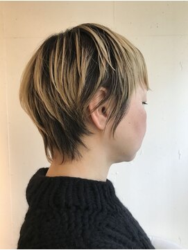 ログ 仙川(Log) ショート×ハイライトカラー