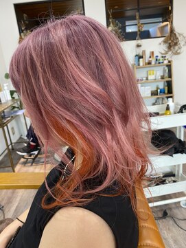 メール(Mer...) ハイトーンカラー×ピンクカラー