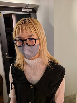 ブロック ジャポン(bloc japon) ハイトーンロブに短め前髪