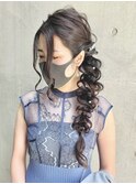 ラプンツェルヘアセット // 編み込み × サイド編みおろし