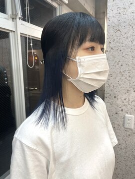 ラニヘアサロン(lani hair salon) 【インナーカラー】ネイビーブルー