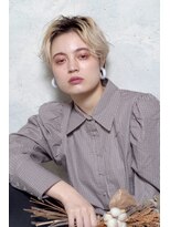 クシュ 所沢東口店(kusyu...) シルキーベージュ/斜めバング/グレージュカラー/デザインカラー