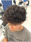 ツイストスパイラルパーママッシュメンズパーマ波巻きパーマ