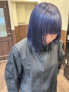 ハツメイ 川崎西口店(HATSUMEI) 女の子を絶対かわいく☆小顔ボブ×艶パープル[髪質改善カラー]