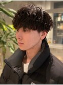マッシュショート 重めバング ツーブロック ニュアンスパーマ
