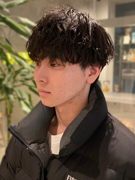 メンズサロン ブロック(Men's Salon bloc) マッシュショート 重めバング ツーブロック ニュアンスパーマ