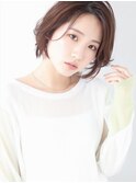 20代30代40代抜け感ショートレイヤーミルクティベージュ