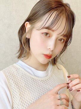 サンド ミュウ 横浜店(sand mieu) デザインカラー/ダブルカラー/インナーカラー/ボブ/前髪/横浜