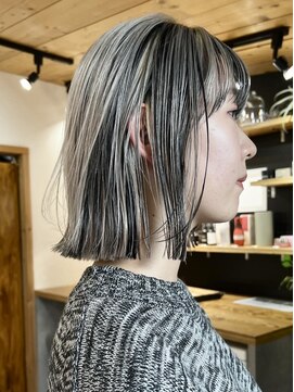 キラ 原宿(KILLA) 夏デザインカラー/レイヤーカットウェットヘア/オリーブベージュ