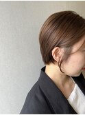 ショートボブ×ライトブラウン