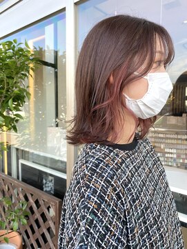 リリアン(ReLien) 切りっぱなしピンクイヤリングカラー