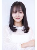 チョコグレージュ/20代30代大人かわいい/ミディアムレイヤー