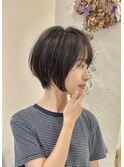 丸みが可愛いショートボブ