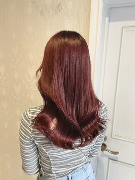 ヘアスタジオ アルス 御池店(hair Studio A.R.S) カシスピンクブラウンカラー10代20代30代韓国ブリーチなし