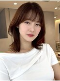 髪質改善＊艶カラーチェリーブラウン＊美髪【Zina姪浜】