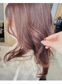 ◆ピンクベージュカラー【たまプラーザ髪質改善オージュア】