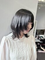 ネオリーブウリ 二子玉川店(Neolive uri)&nbsp;ミディアムヘア暗めカラーデザインカラーフェイスフレーミング