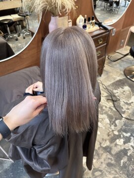 チャプター 問屋町(chapter) ケアブリーチミルクティグレージュカラー髪質改善トリートメント