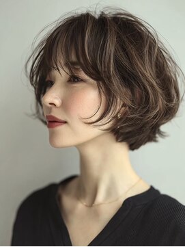 ハーツ(Heart's) ミセスショート×白髪ぼかしカラー30代40代50代60代
