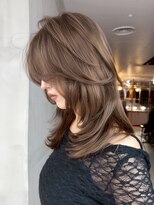 シオン(shion) ロンググレージュ韓国ヘアオリーブベージュ_ba580591