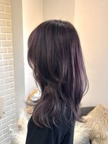 ジプソ(Gypso)&nbsp;ラベンダーグレージュ×ハイレイヤーカット×ゆる巻