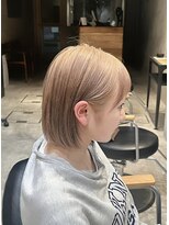 癒髪(yukami) ブリーチあり◎ミルクティーカラー × ミディアムボブ