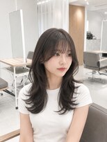 ネオリーブウリ 二子玉川店(Neolive uri)&nbsp;ミディアムヘア暗めカラーデザインカラーフェイスフレーミング7