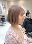 横浜ボブワンホンボブダブルカラーブリーチベージュ