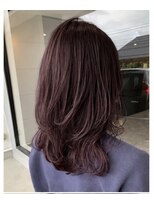 ルノヘアー(Lunohair)&nbsp;髪質改善ピンクブラウン透明感顔周りレイヤー/秋カラー