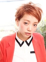 ヘアメイク パッセージ 千歳船橋店(hair make passage) ゴールドベージュショートで、かわいいカジュアル