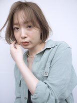 アルバム 渋谷パルコ(ALBUM)&nbsp;ニュアンスワンカールボブ_オリーブカラーハイライトカラー_7730