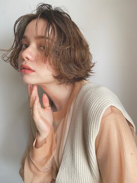 パール(PearL) 《PearL》シルクベージュカラーのボブパーマ