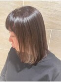 20代30代40代カットインナーカラー透け感ナチュラルボブ