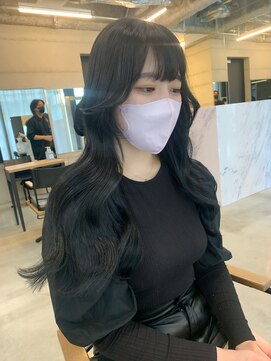 アリュウル 表参道(ALLURE) 艶髪!ブルーブラック×韓国ヨシンモリヘア 佐藤