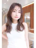 アンスリウム 吹田(Anthurium)&nbsp;ミディアムレイヤー/大人可愛い/髪質改善/シースルーバング