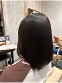 艶髪トリートメント サラ艶ストレート 前髪カット