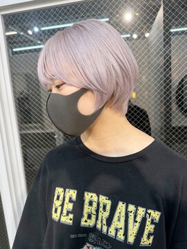 ラニヘアサロン(lani hair salon) ホワイト/ショート/ホワイトカラー/ハイトーン【大名/天神】