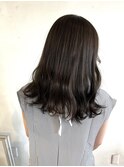 大人美人ハイレイヤーぱっつん前髪黒髪ロングワイドバンク小顔