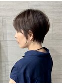 ショート×艶ブラウン