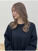 レイヤーカットメルティカラーミルクティーベージュケアブリーチ
