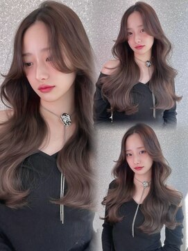 リリー(Lilley) マロンベージュ×小顔レイヤー×韓国風巻き×髪質改善